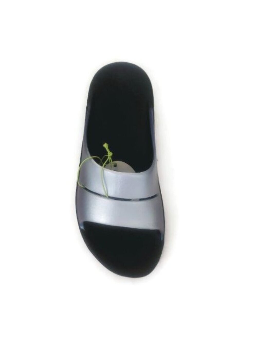 OOFOS Ooahh Luxe Recovery Slide Womens Size 8 EU 39 Sandal Metallic Frost Shoe T - Picture 2 of 9